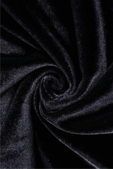 Siyah Kadife İspanyol Paça Pantolon