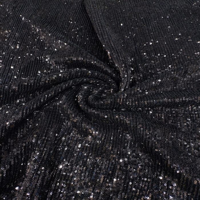 Pul Payetli Siyah İspanyol Paça Pantolon